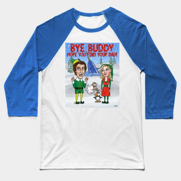 Bye Buddy Baseball T-Shirt by mcillustrator